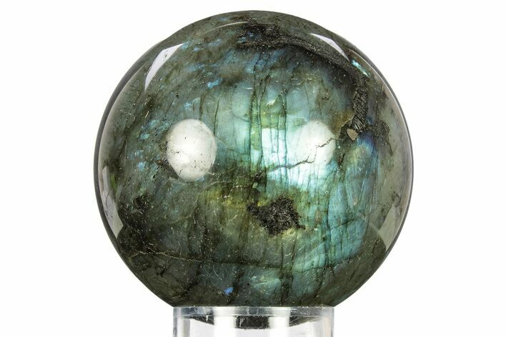 Flashy, Polished Labradorite Sphere - Great Color Play #277256